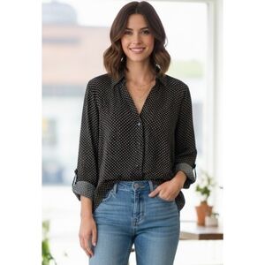 The Limited Rolled Tab Polka Dot Button Down Shirt